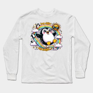 Penguin's Day Out: Embrace the Chill Vibes Long Sleeve T-Shirt